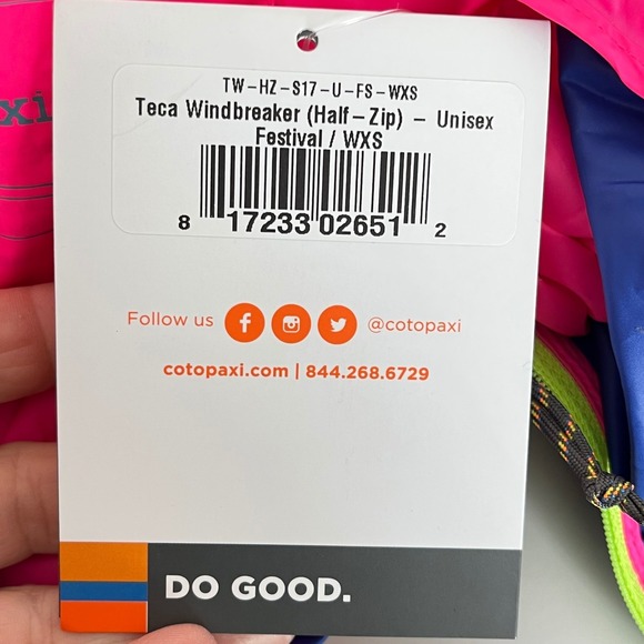 Cotopaxi Teca Half-Zip Windbreaker Women's Size XS in Festival NEW - Picture 4 of 4